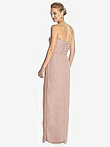 Rear View Thumbnail - Toasted Sugar Strapless Draped Chiffon Maxi Dress - Lila