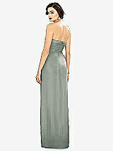 Alt View 2 Thumbnail - Willow Green Strapless Draped Chiffon Maxi Dress - Lila