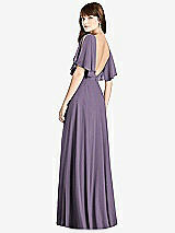 Front View Thumbnail - Lavender Split Sleeve Backless Maxi Dress - Lila