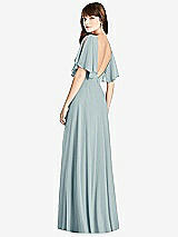 Front View Thumbnail - Morning Sky Split Sleeve Backless Maxi Dress - Lila