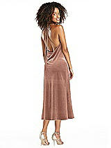 Alt View 2 Thumbnail - Tawny Rose Cowl-Neck Convertible Velvet Midi Slip Dress - Isa