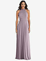 Alt View 2 Thumbnail - Lilac Dusk High Neck Halter Backless Maxi Dress