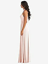 Alt View 3 Thumbnail - Blush High Neck Halter Backless Maxi Dress