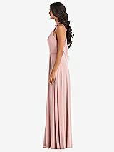 Alt View 3 Thumbnail - Rose - PANTONE Rose Quartz High Neck Halter Backless Maxi Dress