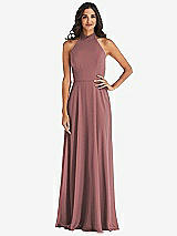 Alt View 1 Thumbnail - Rosewood High Neck Halter Backless Maxi Dress