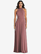 Alt View 2 Thumbnail - Rosewood High Neck Halter Backless Maxi Dress