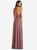 Alt View 4 Thumbnail - Rosewood High Neck Halter Backless Maxi Dress