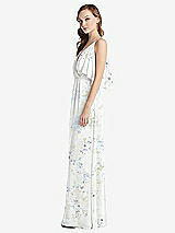 Alt View 2 Thumbnail - Bleu Garden Convertible Cold-Shoulder Draped Wrap Maxi Dress