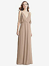 Alt View 3 Thumbnail - Topaz Convertible Cold-Shoulder Draped Wrap Maxi Dress