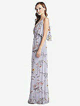 Alt View 2 Thumbnail - Butterfly Botanica Silver Dove Convertible Cold-Shoulder Draped Wrap Maxi Dress