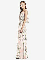 Alt View 2 Thumbnail - Blush Garden Convertible Cold-Shoulder Draped Wrap Maxi Dress