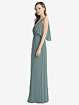 Alt View 2 Thumbnail - Icelandic Convertible Cold-Shoulder Draped Wrap Maxi Dress