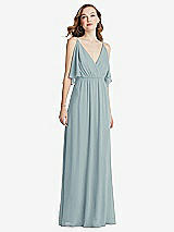 Alt View 3 Thumbnail - Morning Sky Convertible Cold-Shoulder Draped Wrap Maxi Dress