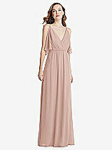 Alt View 3 Thumbnail - Toasted Sugar Convertible Cold-Shoulder Draped Wrap Maxi Dress