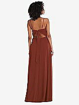 Rear View Thumbnail - Auburn Moon Tie-Back Cutout Maxi Dress with Front Slit