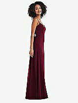 Side View Thumbnail - Cabernet Tie-Back Cutout Maxi Dress with Front Slit