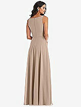 Alt View 5 Thumbnail - Topaz Deep V-Neck Chiffon Maxi Dress