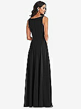 Alt View 5 Thumbnail - Black Deep V-Neck Chiffon Maxi Dress