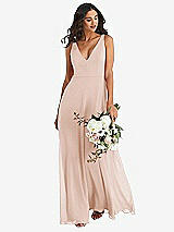 Alt View 1 Thumbnail - Cameo Deep V-Neck Chiffon Maxi Dress