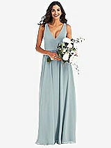 Alt View 2 Thumbnail - Morning Sky Deep V-Neck Chiffon Maxi Dress