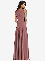 Alt View 5 Thumbnail - Rosewood Deep V-Neck Chiffon Maxi Dress