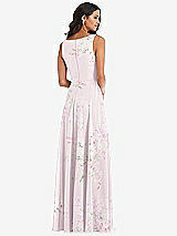 Alt View 5 Thumbnail - Watercolor Print Deep V-Neck Chiffon Maxi Dress