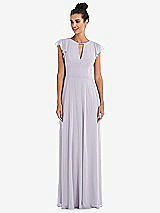 Front View Thumbnail - Moondance Flutter Sleeve V-Keyhole Chiffon Maxi Dress