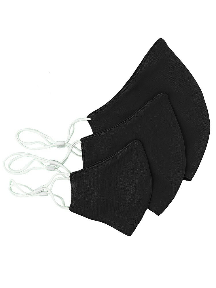 Back View - Black Soft Jersey Reusable Face Mask