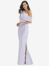 Side View Thumbnail - Silver Dove Draped One-Shoulder Convertible Maxi Slip Dress