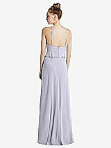 Rear View Thumbnail - Silver Dove Bias Ruffle Empire Waist Halter Maxi Dress with Adjustable Straps