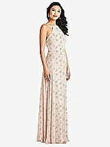 Side View Thumbnail - Coquette Floral Print Bella Bridesmaids Dress BB129