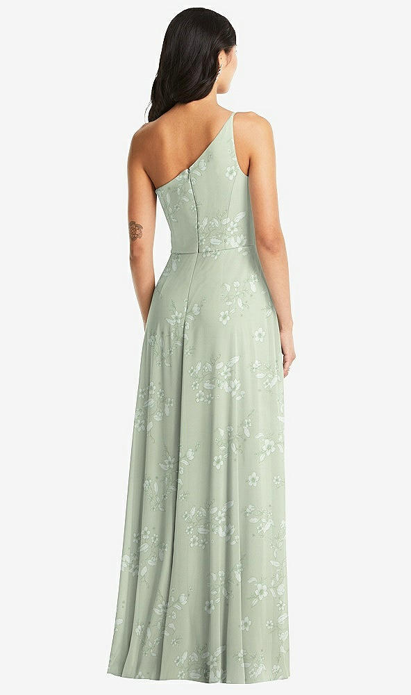 Back View - Vintage Primrose Sage Bella Bridesmaids Dress BB130