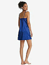 Rear View Thumbnail - Sapphire Mini Stretch Satin Slip with Adjustable Straps - Kyle