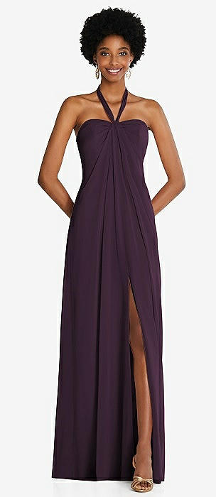 Aubergine bridesmaid dress best sale