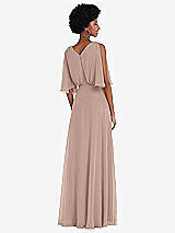 Alt View 3 Thumbnail - Neu Nude V-Neck Split Sleeve Blouson Bodice Maxi Dress