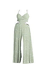 Alt View 1 Thumbnail - Vintage Primrose Sage Adjustable Strap Wrap Bodice Maxi Dress with Front Slit 