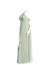 Alt View 2 Thumbnail - Vintage Primrose Sage Diamond Halter Maxi Dress with Adjustable Straps