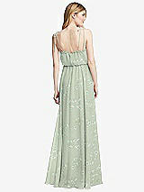 Rear View Thumbnail - Vintage Primrose Sage Skinny Tie-Shoulder Ruffle-Trimmed Blouson Maxi Dress