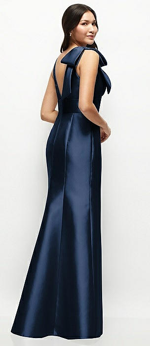 Alfred Sung Halter neck offers Satin Sleeveless Gown mermaid dress