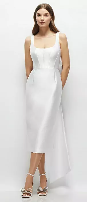 Alfred sung high low sateen twill gown hotsell