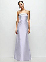 Front View Thumbnail - Silver Dove Strapless Cuff Neckline Satin Trumpet Gown