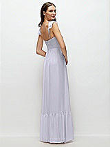 Rear View Thumbnail - Silver Dove Ruffle Strap Chiffon Bustier Maxi Dress with Ruffle Hem A-Line Skirt