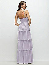 Rear View Thumbnail - Moondance Bustier-Style Chiffon Tiered Ruffle Maxi Dress with Adjustable Straps