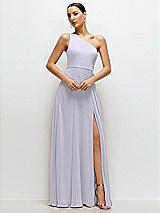 Front View Thumbnail - Silver Dove Chiffon One-Shoulder Maxi Dress with Circle Skirt