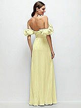 Alt View 3 Thumbnail - Butter Yellow Dramatic Ruffle Edge Strap Chiffon Maxi Dress