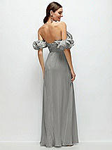 Alt View 3 Thumbnail - Chelsea Gray Dramatic Ruffle Edge Strap Chiffon Maxi Dress