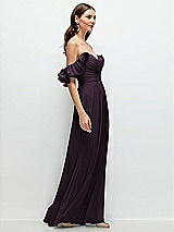 Alt View 2 Thumbnail - Aubergine Dramatic Ruffle Edge Strap Chiffon Maxi Dress