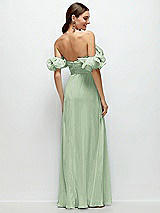 Alt View 3 Thumbnail - Celadon Dramatic Ruffle Edge Strap Chiffon Maxi Dress