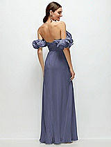 Alt View 3 Thumbnail - French Blue Dramatic Ruffle Edge Strap Chiffon Maxi Dress