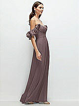 Alt View 2 Thumbnail - French Truffle Dramatic Ruffle Edge Strap Chiffon Maxi Dress